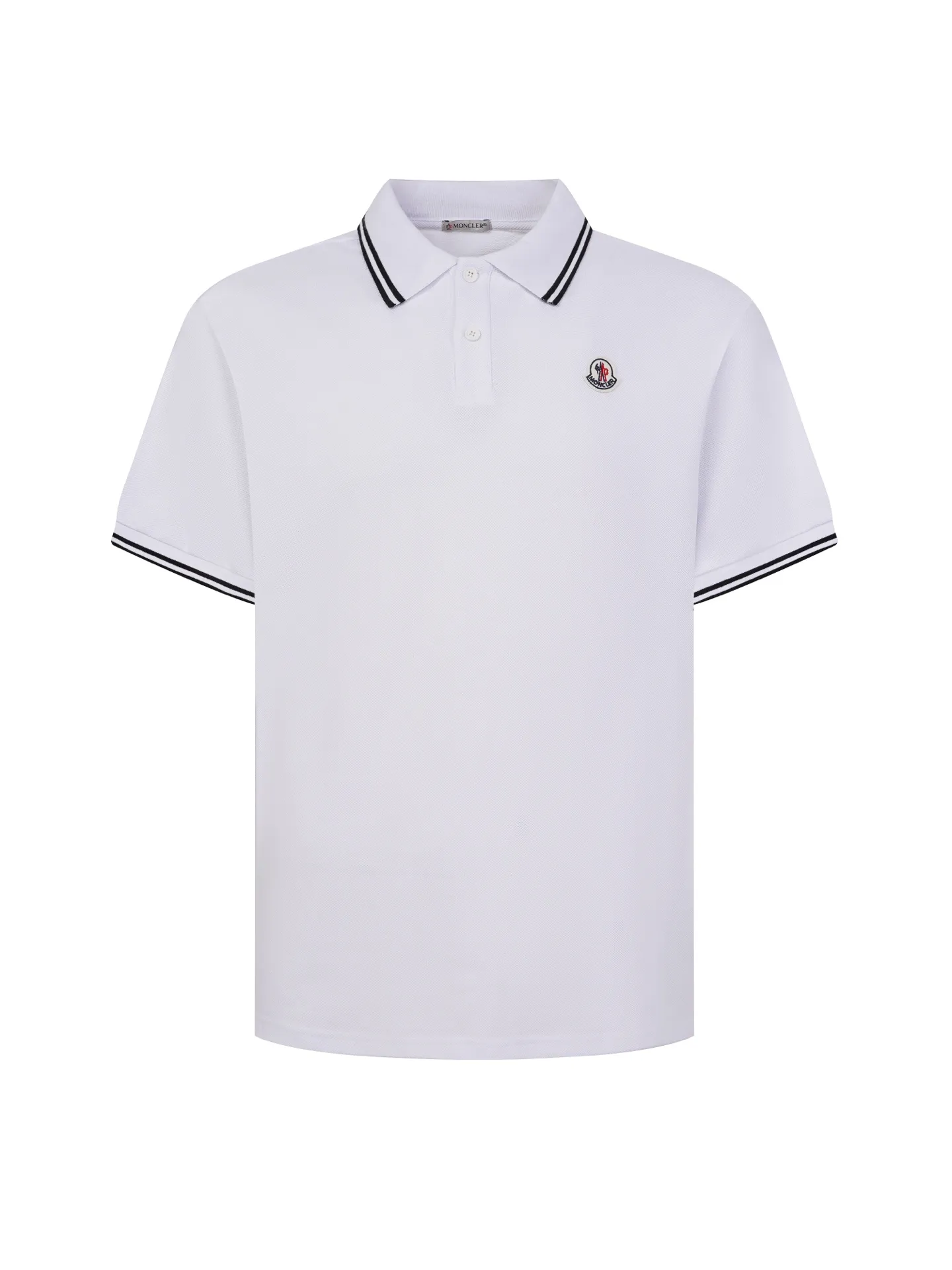 MONCLER logo polo Polo Classic ， 。 Polo ， 。Classic ， 。 • • •Black White Size：S-XL